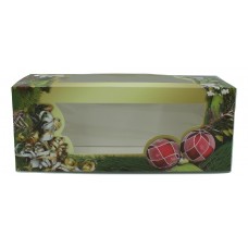 Yule Log Box with Window 15x6x6"
